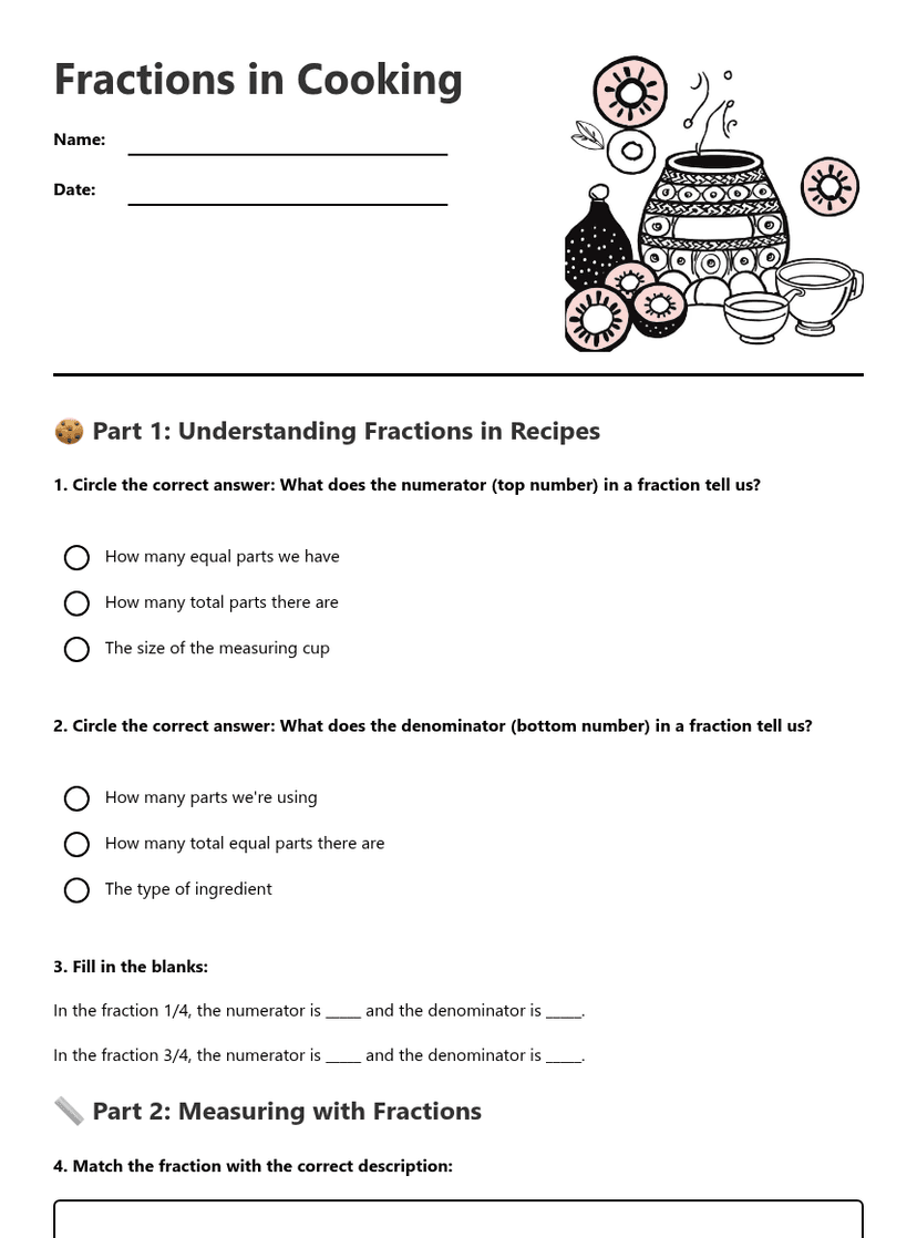 Fractions in Cooking