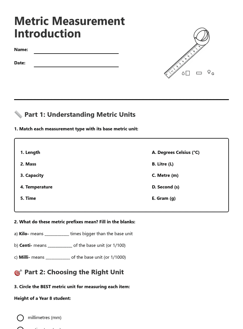 Metric Measurement Introduction
