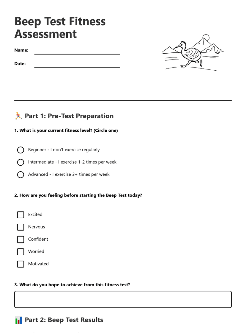 Beep Test Fitness Assessment
