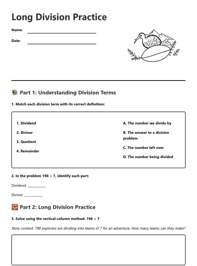 Long Division Practice