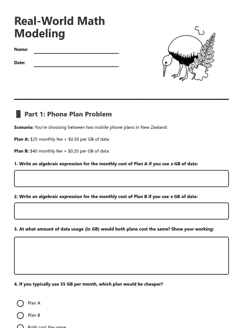 Real-World Math Modeling