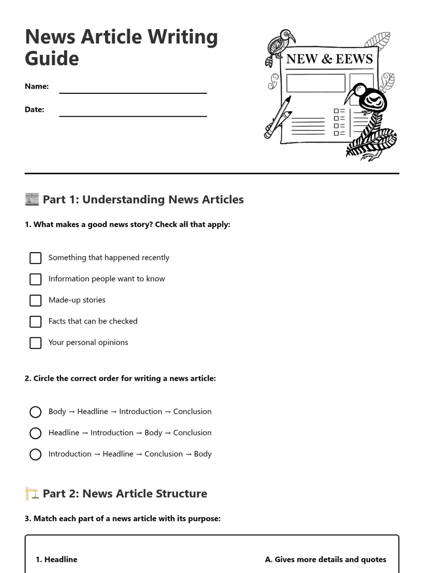 News Article Writing Guide