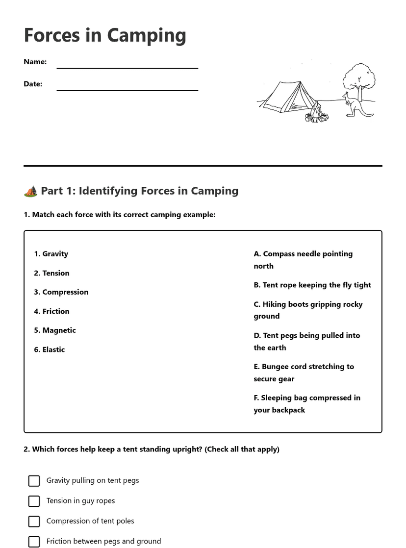Forces in Camping