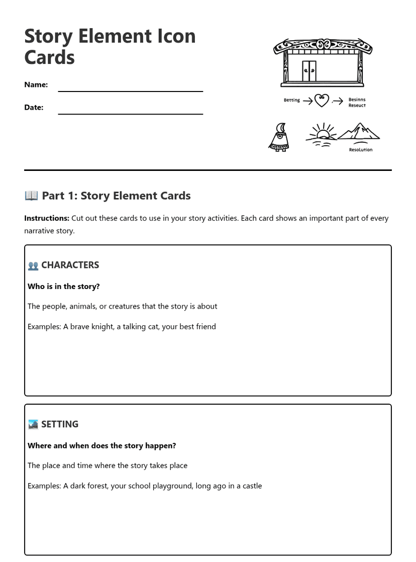 Story Element Icon Cards