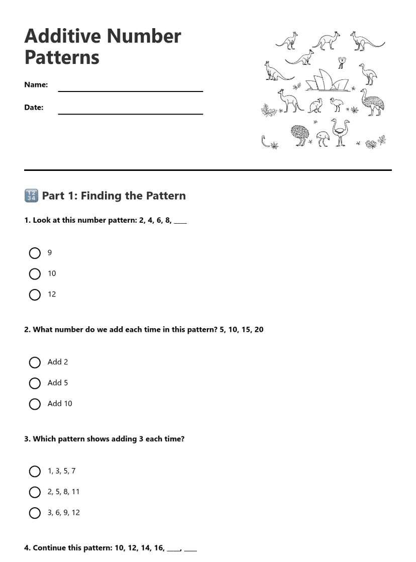 Additive Number Patterns