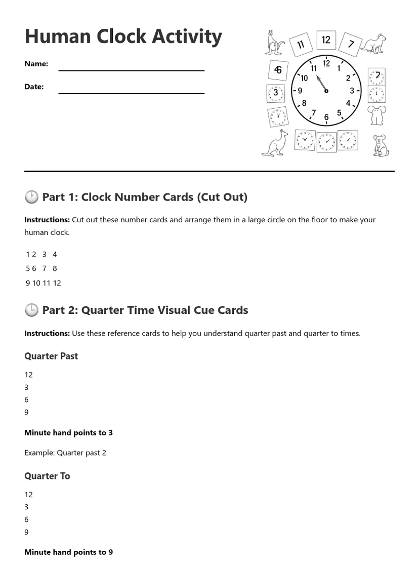 Human Clock Activity