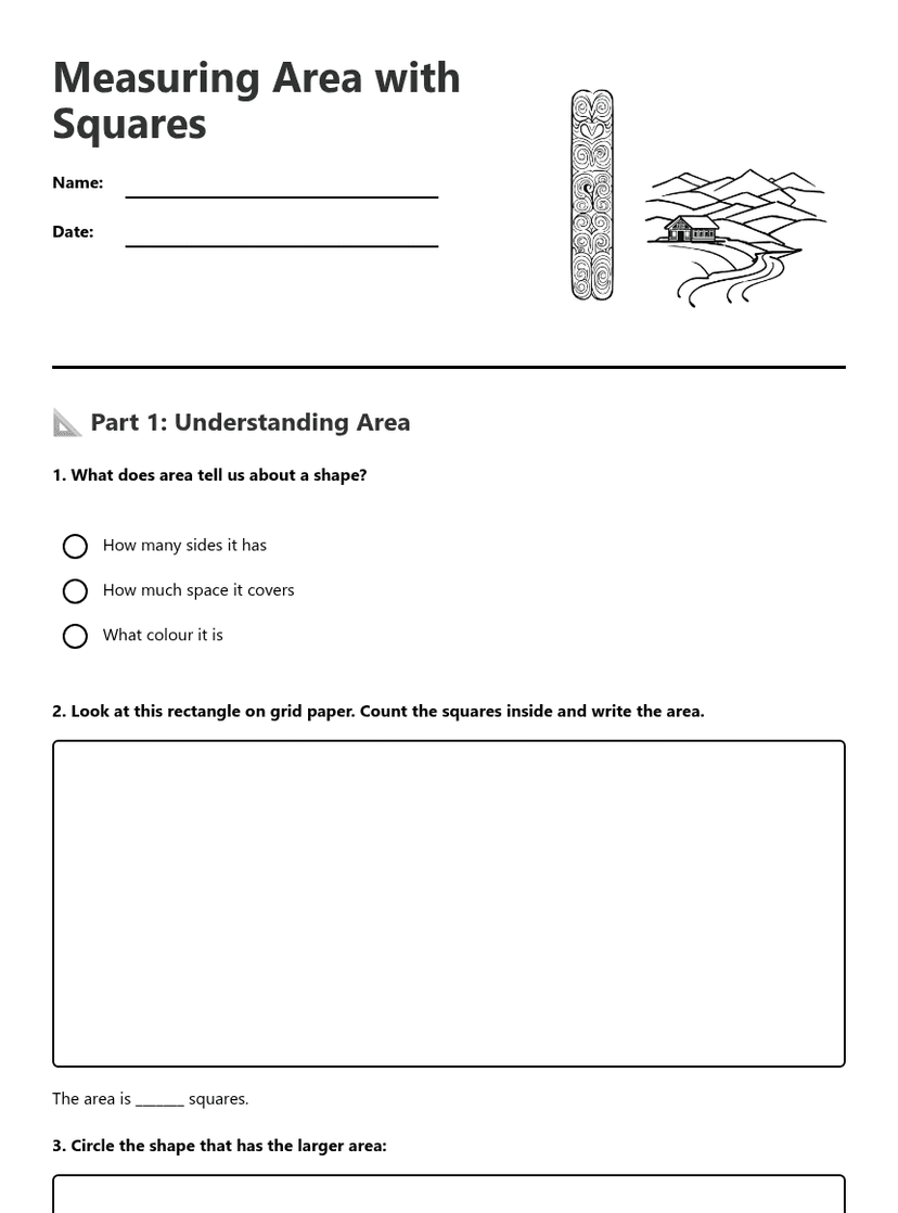 Measuring Area with Squares