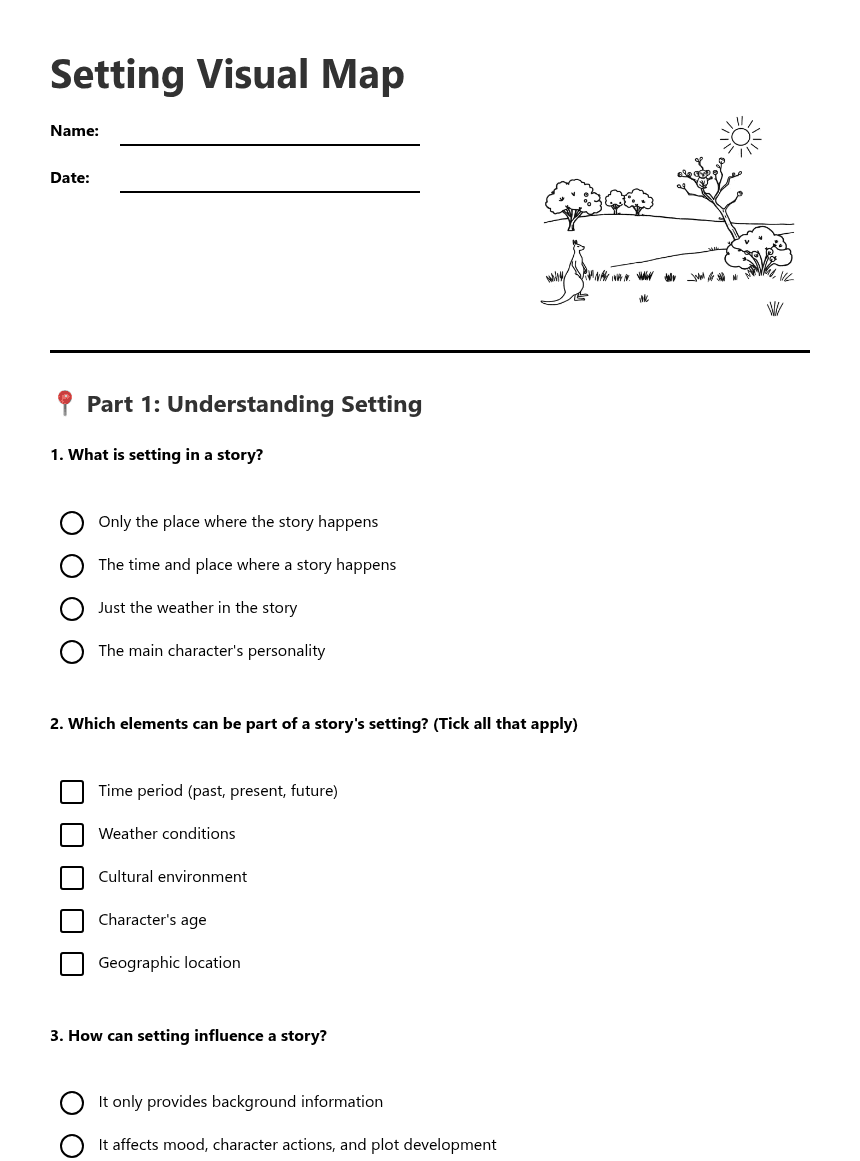 Setting Visual Map worksheet preview
