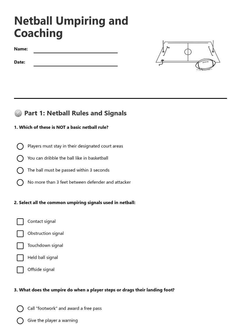 Netball Umpiring and Coaching