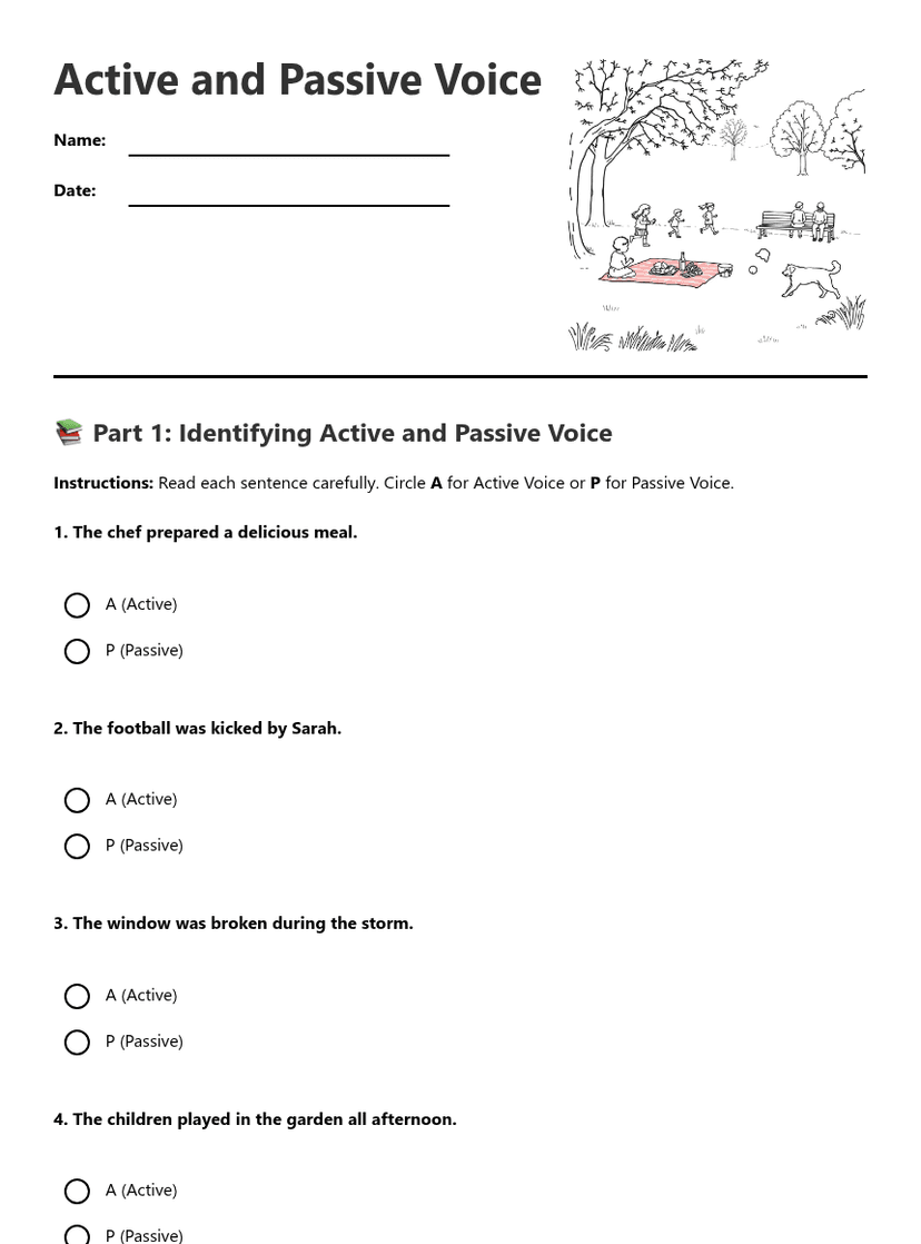 Active and Passive Voice