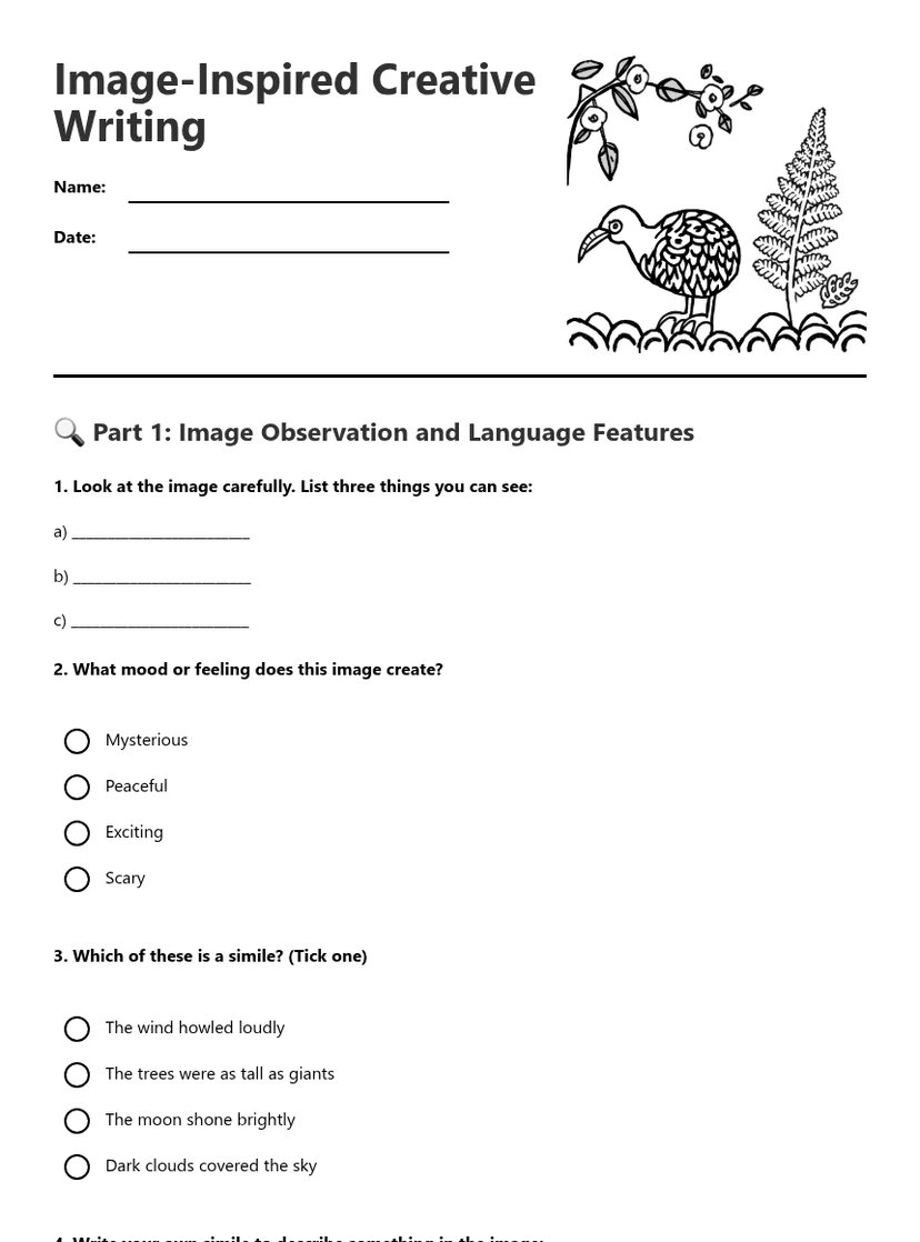 Image-Inspired Creative Writing