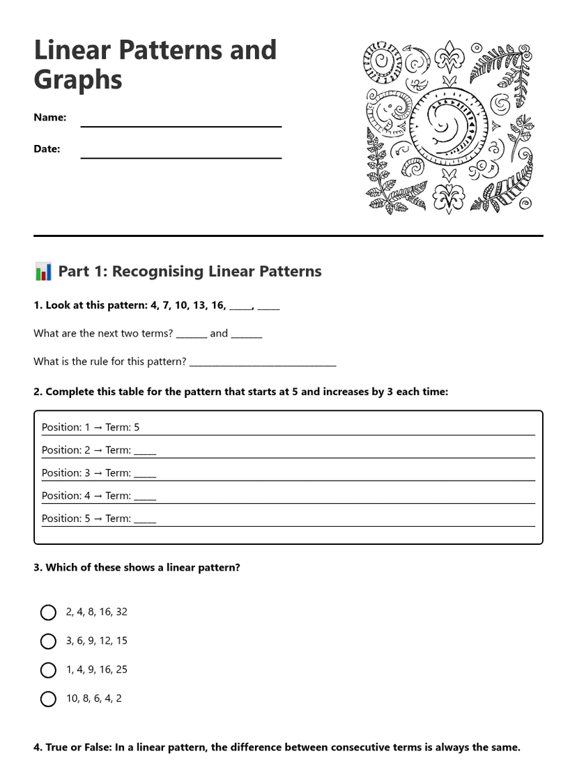Linear Patterns and Graphs
