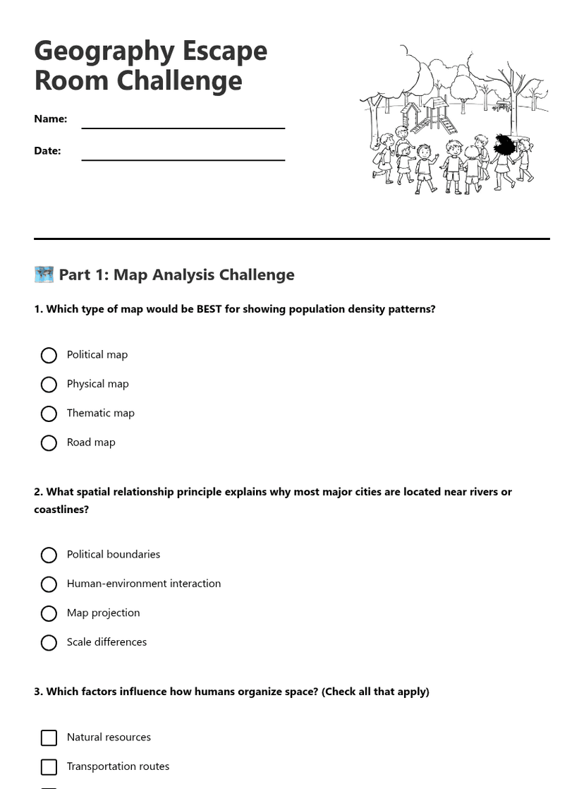 Geography Escape Room Challenge