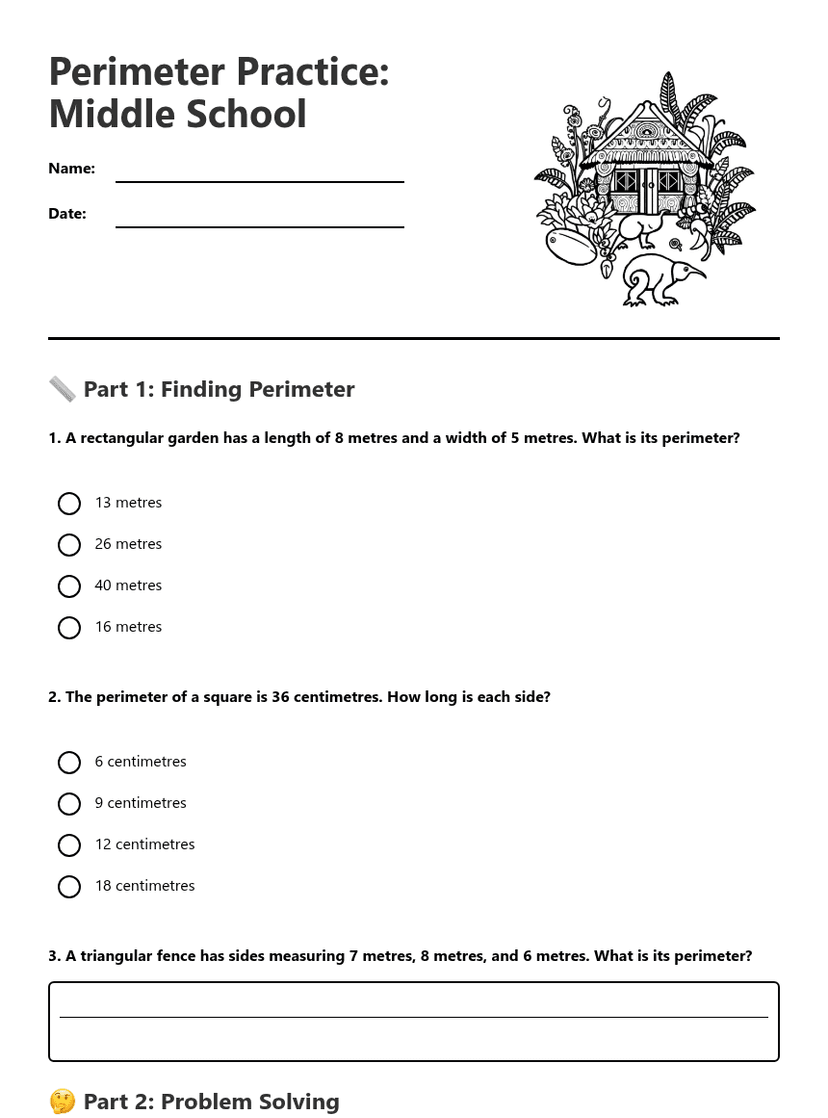 Perimeter Practice: Middle School