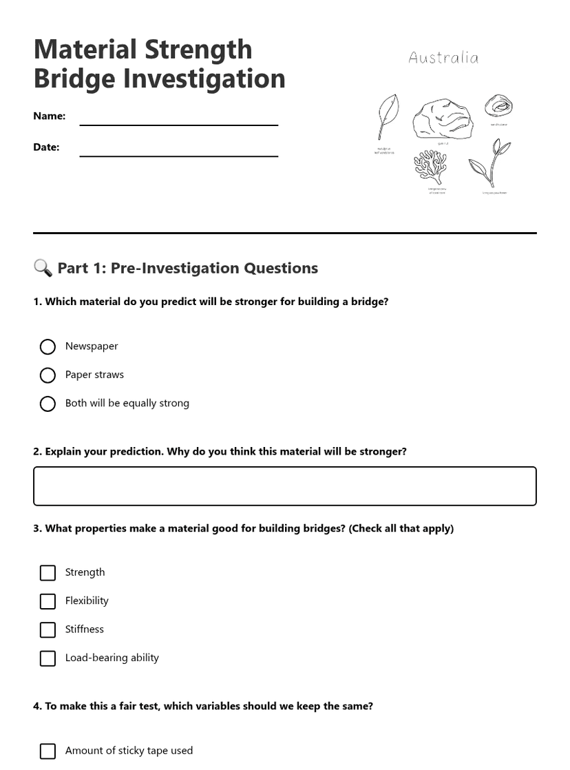 Material Strength Bridge Investigation