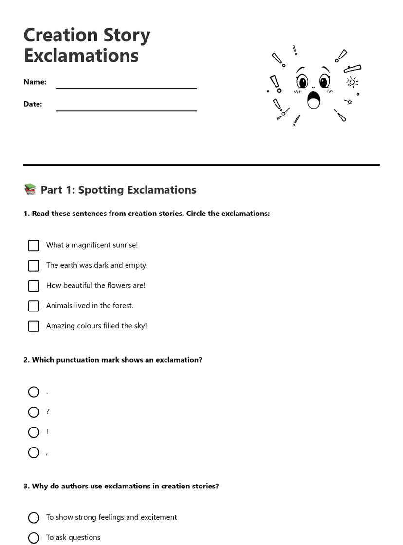 Creation Story Exclamations