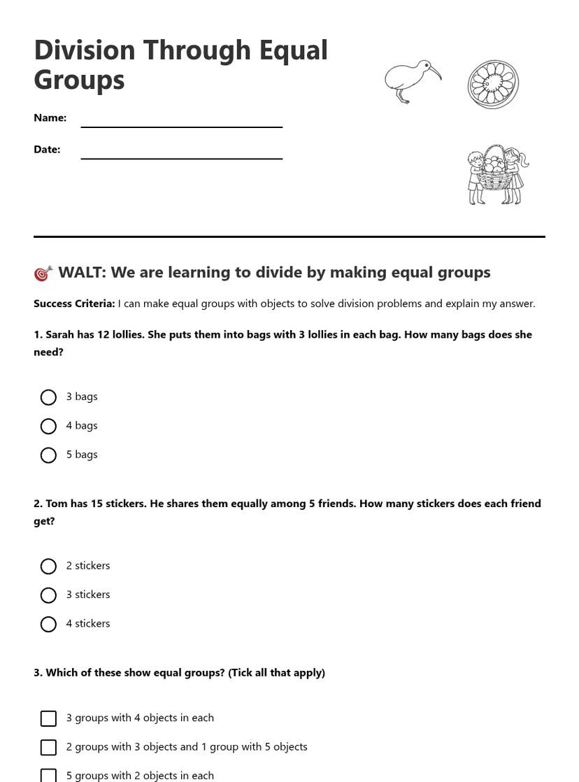 Division Through Equal Groups