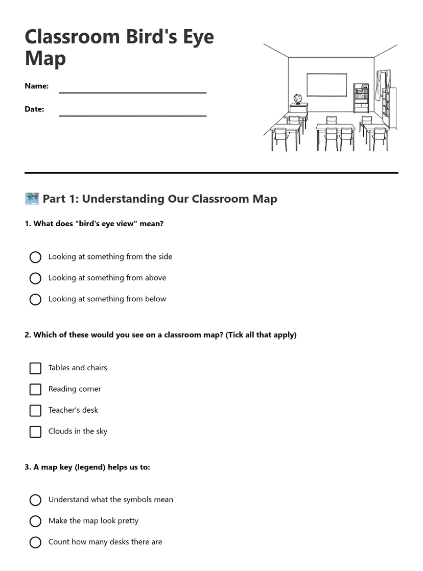 Classroom Bird's Eye Map