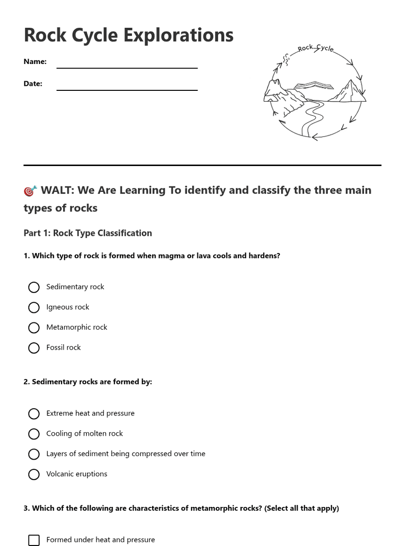 Rock Cycle Explorations