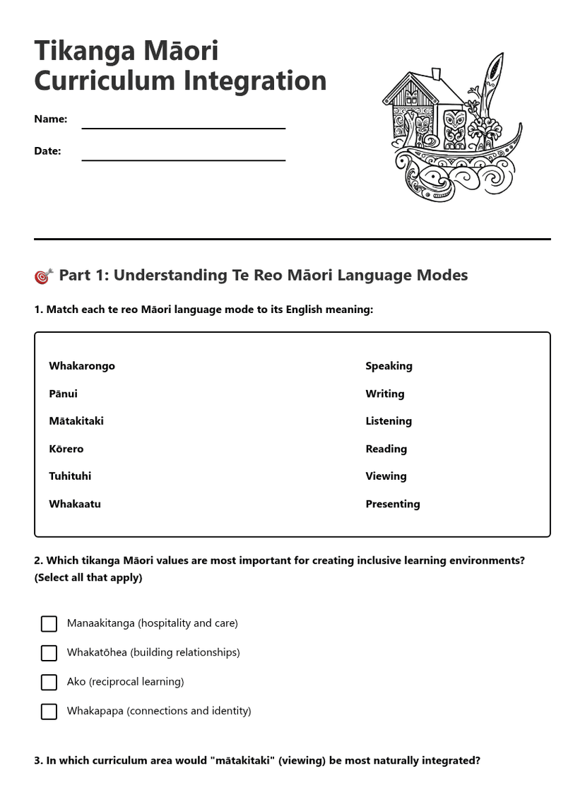Tikanga Māori Curriculum Integration