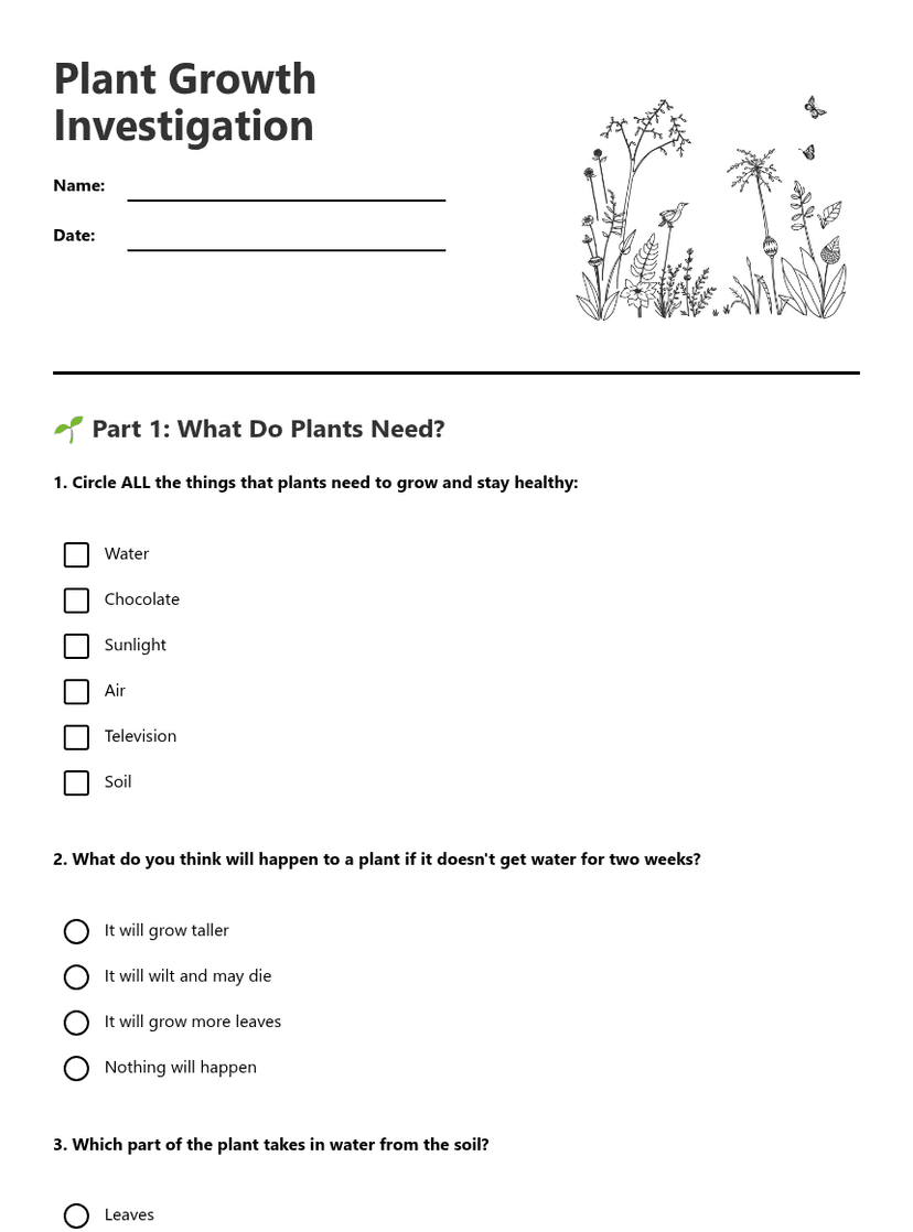 Plant Growth Investigation