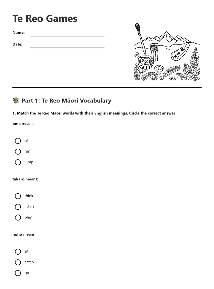 Te Reo Games