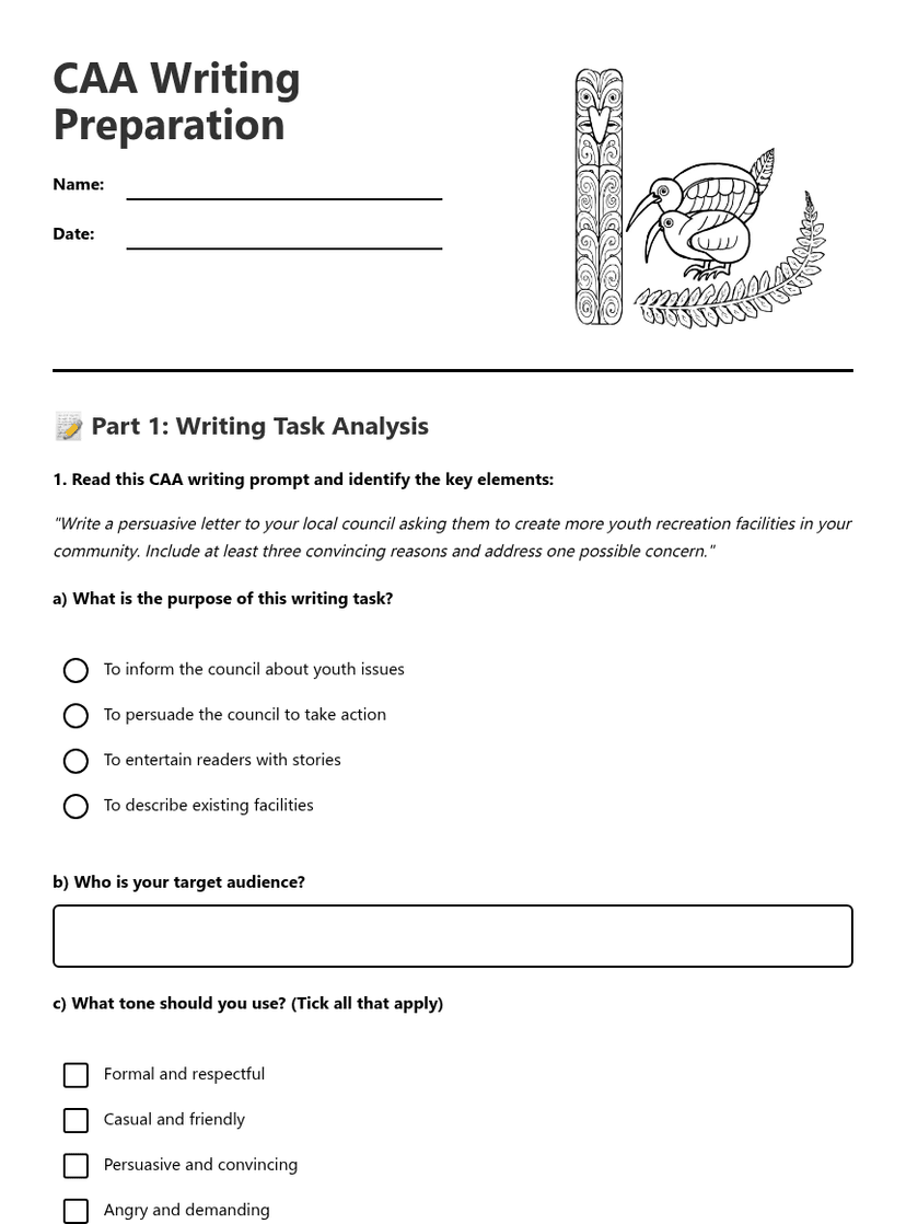 CAA Writing Preparation
