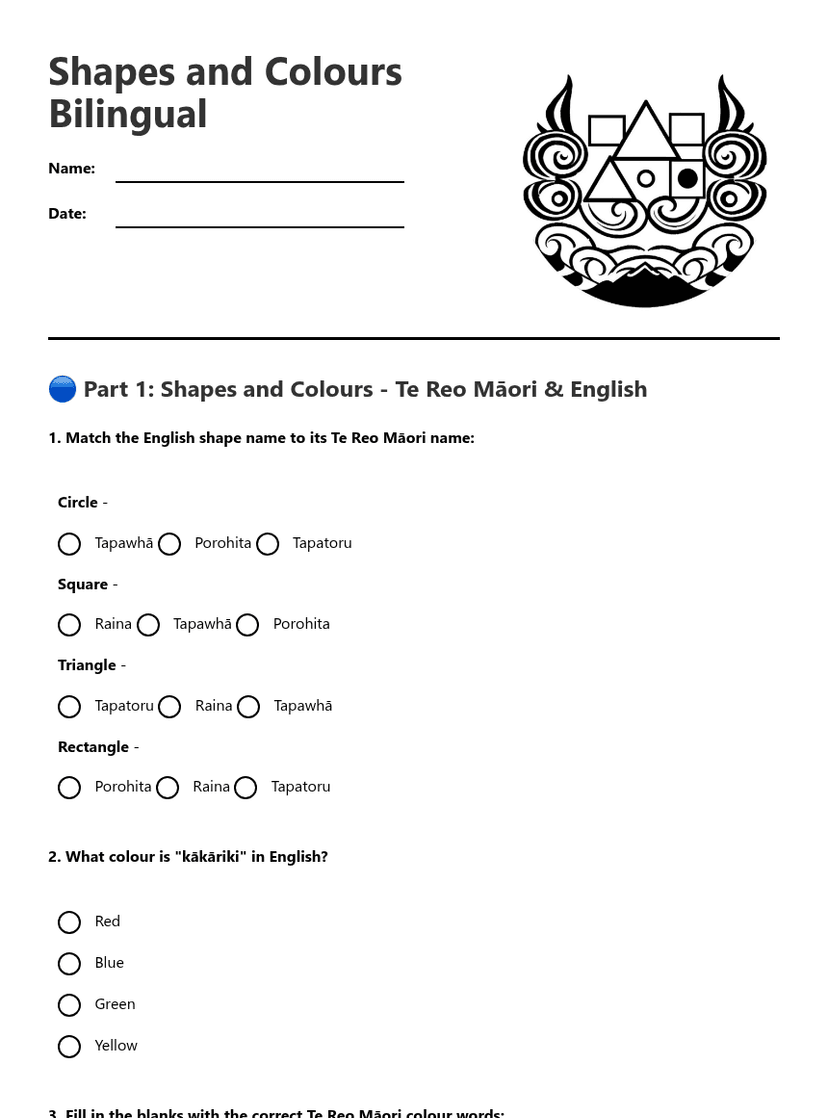 Shapes and Colours Bilingual