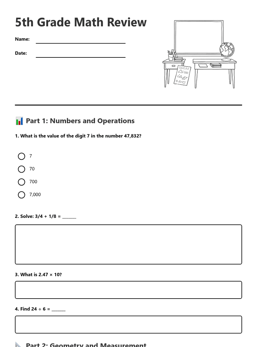5th Grade Math Review