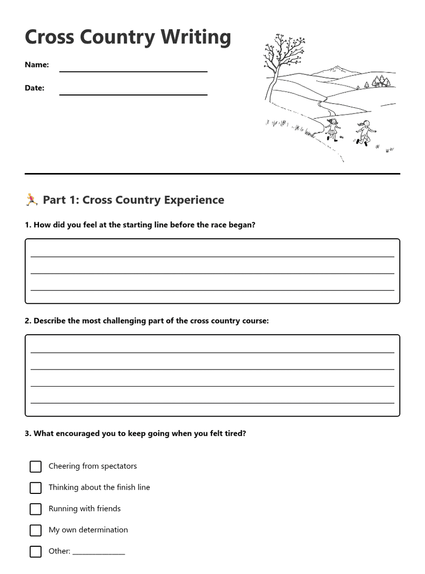 Cross Country Writing