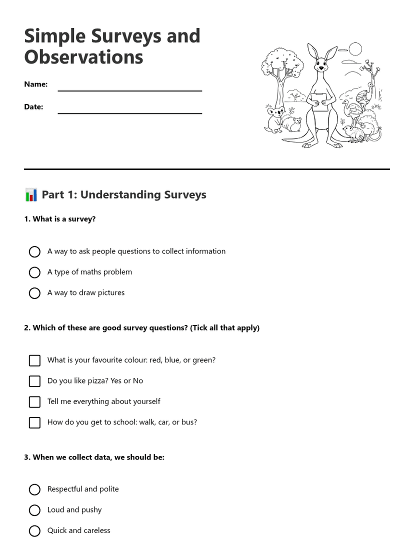 Simple Surveys and Observations