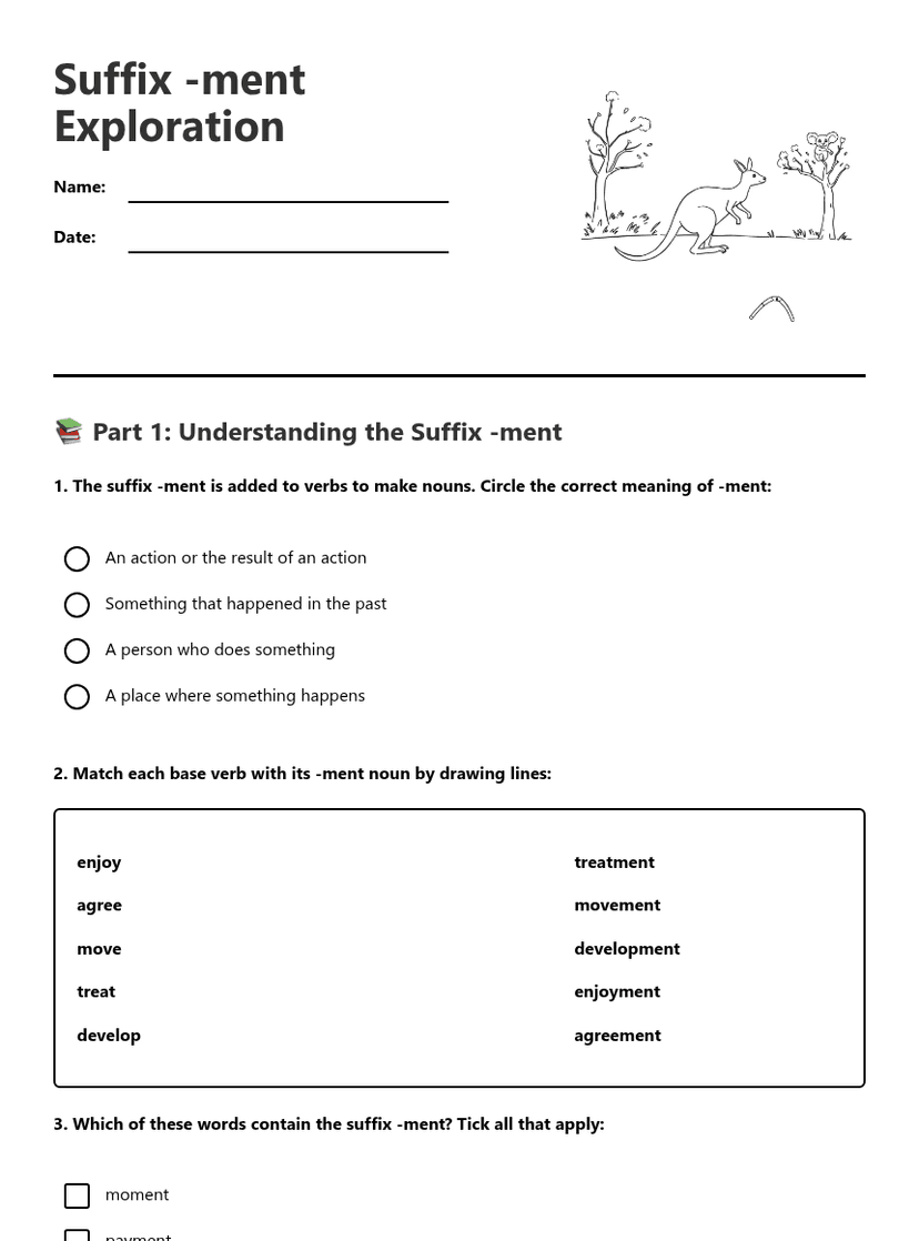 Suffix -ment Exploration