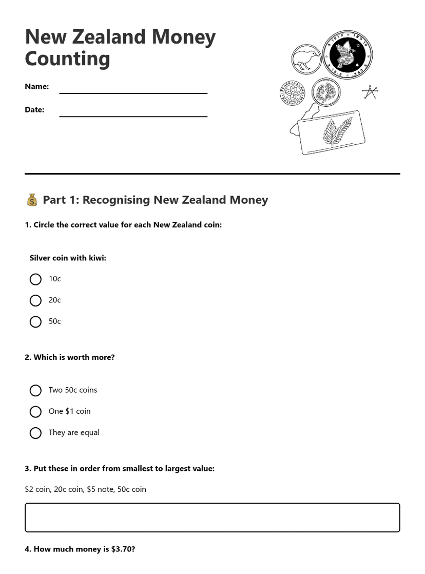 New Zealand Money Counting