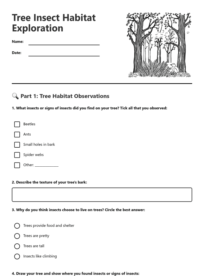 Tree Insect Habitat Exploration