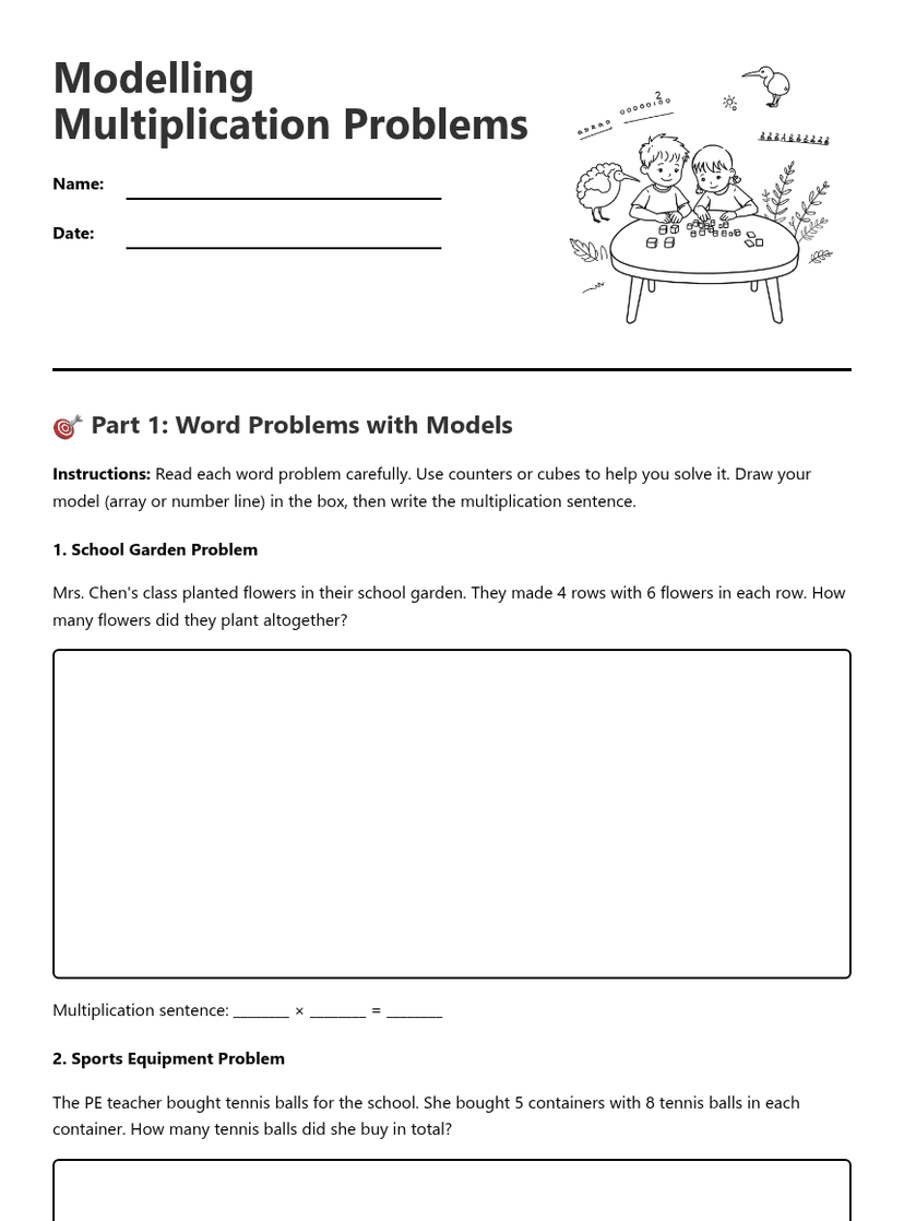 Modeling Multiplication Problems