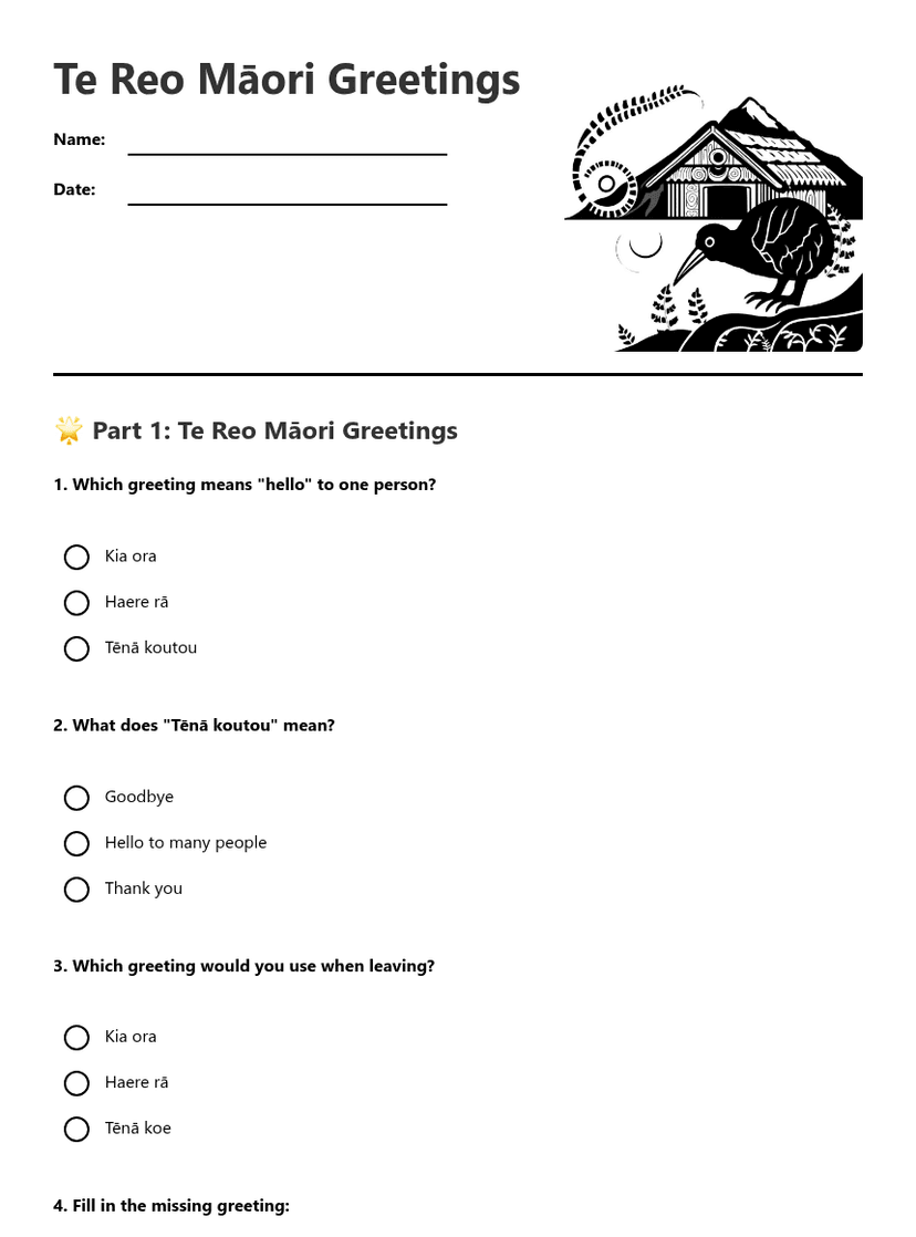 Te Reo Māori Greetings
