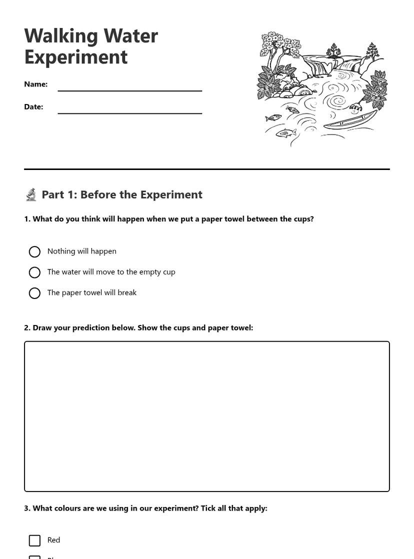 Walking Water Experiment