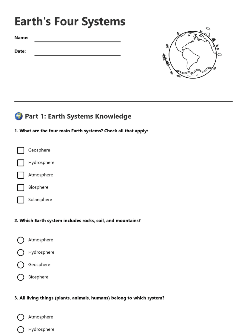 Earth's Four Systems
