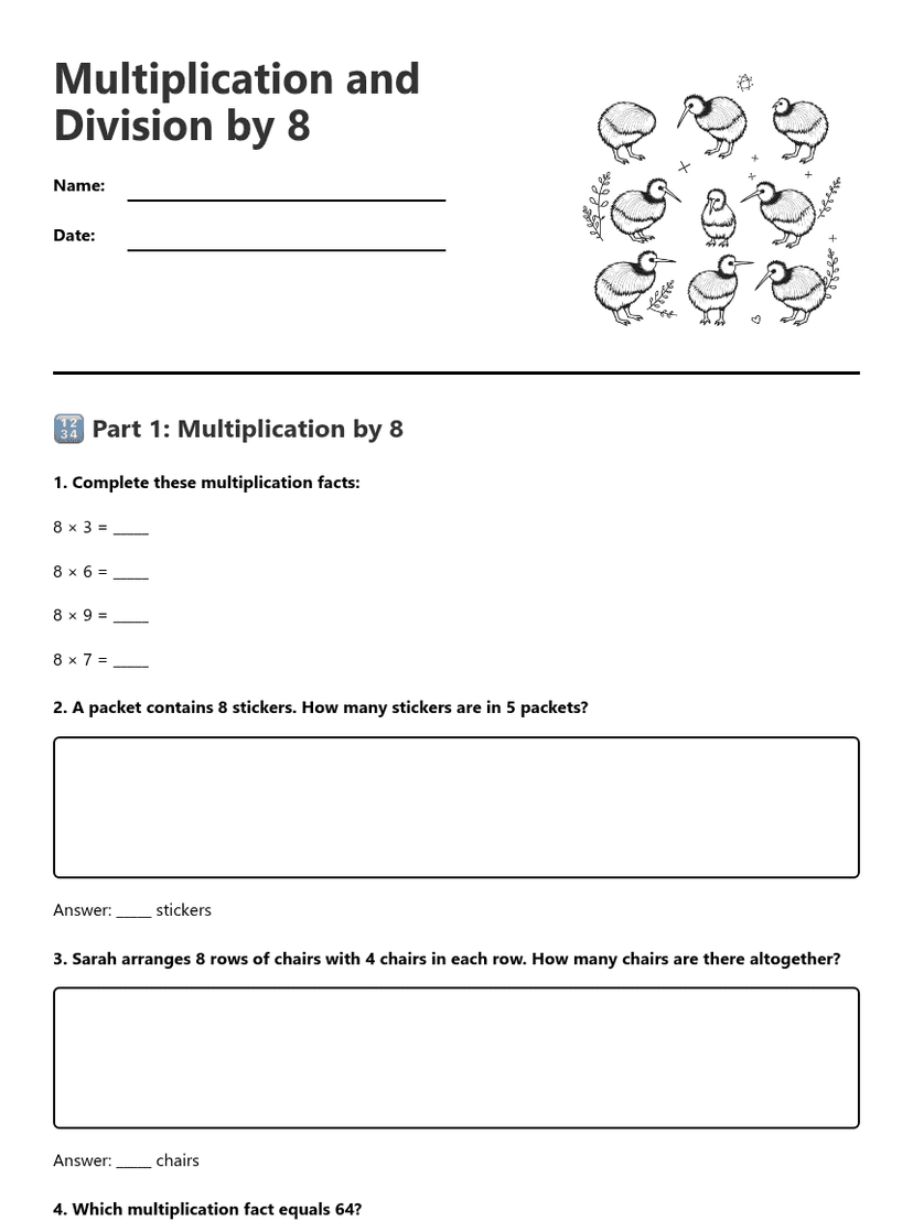 Multiplication and Division by 8