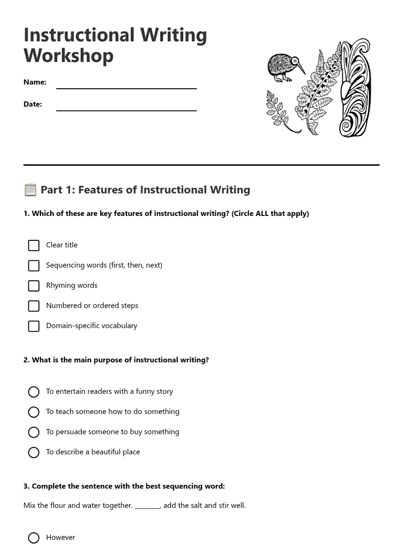 Instructional Writing Workshop