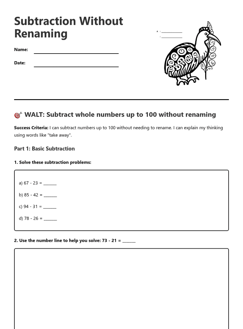 Subtraction Without Renaming