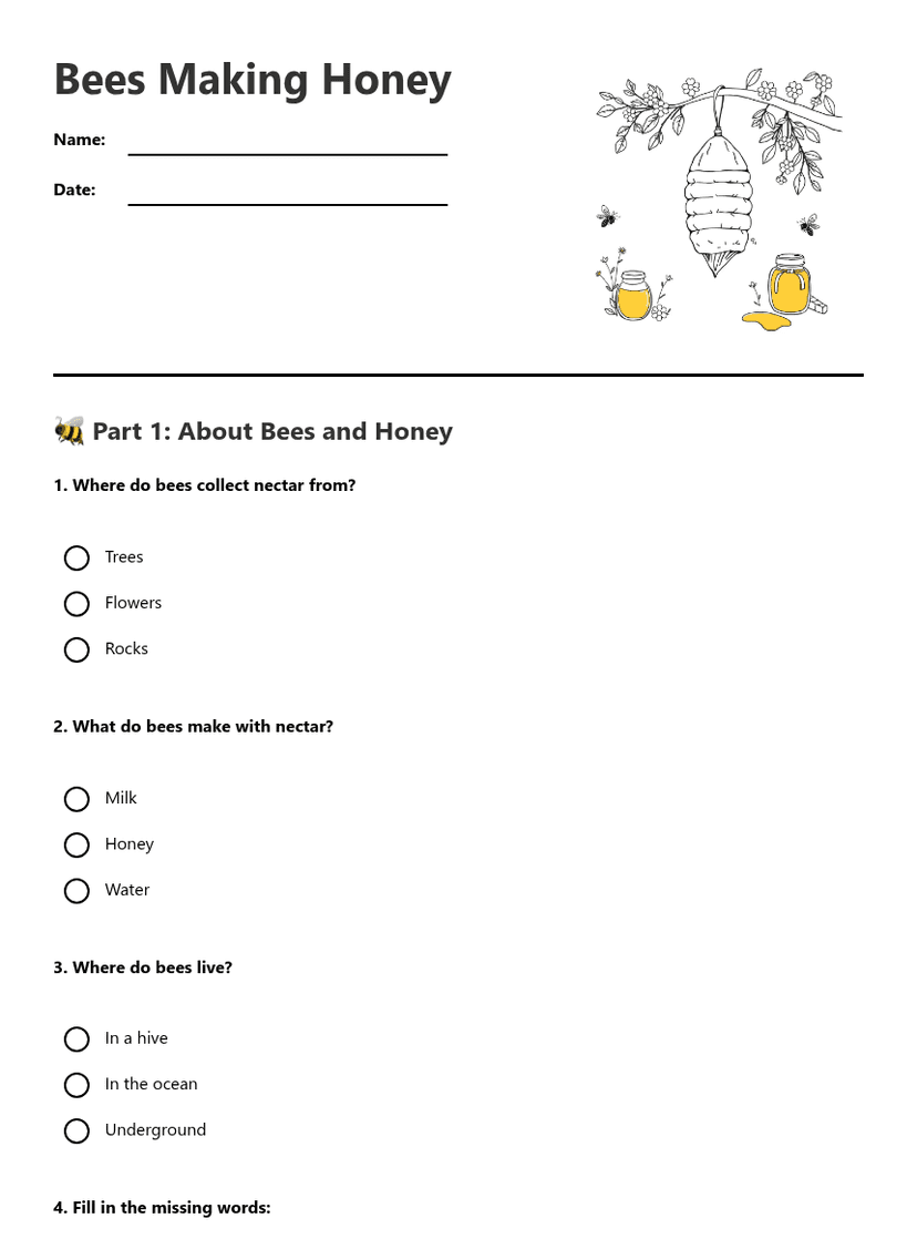 Bees Making Honey