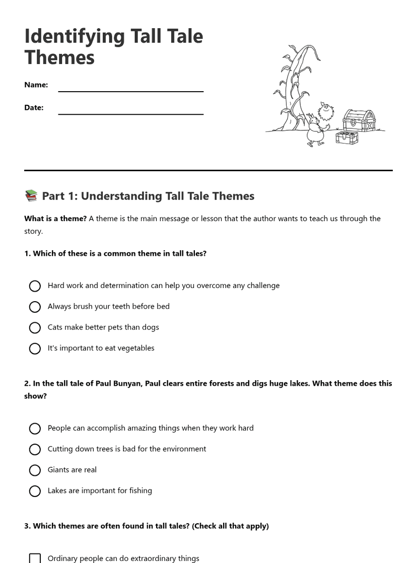 Identifying Tall Tale Themes