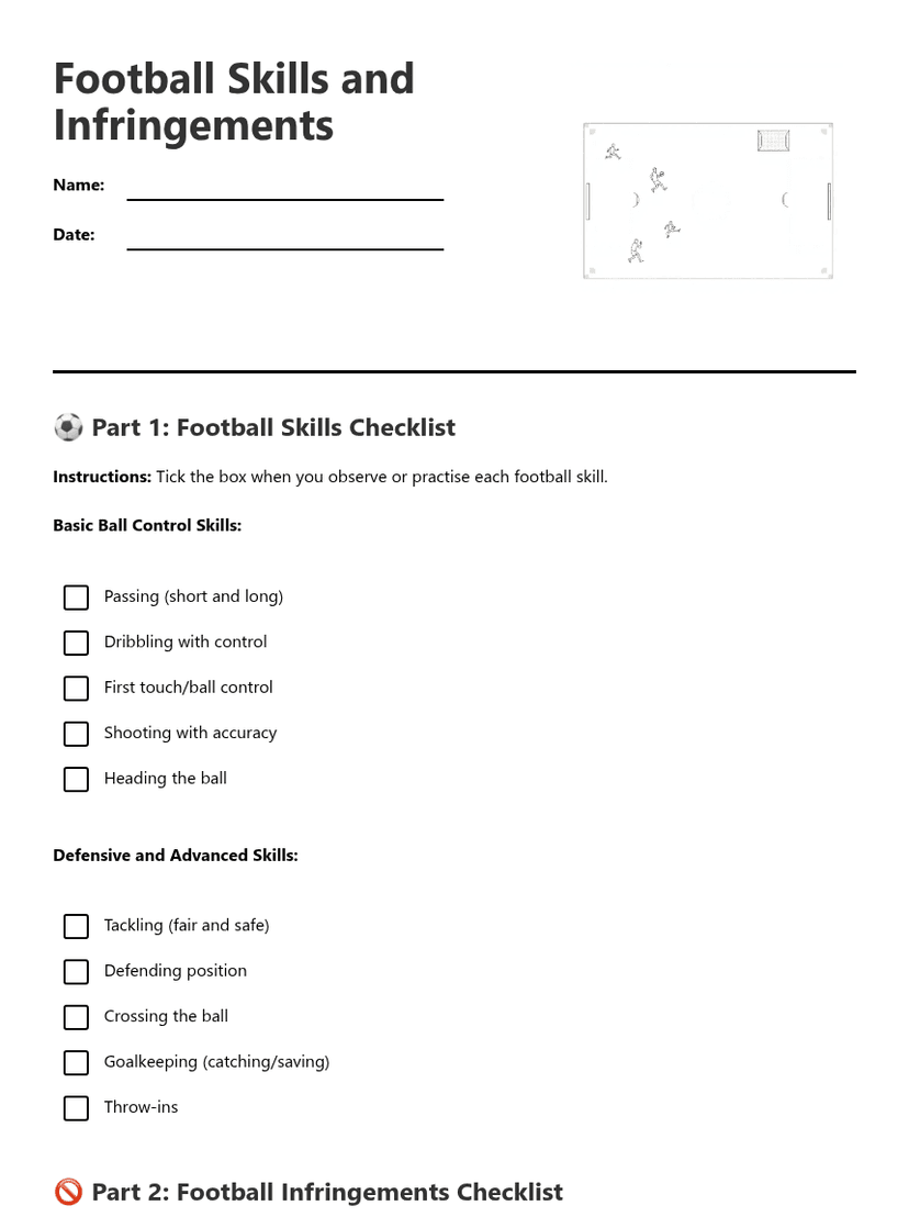 Football Skills and Infringements