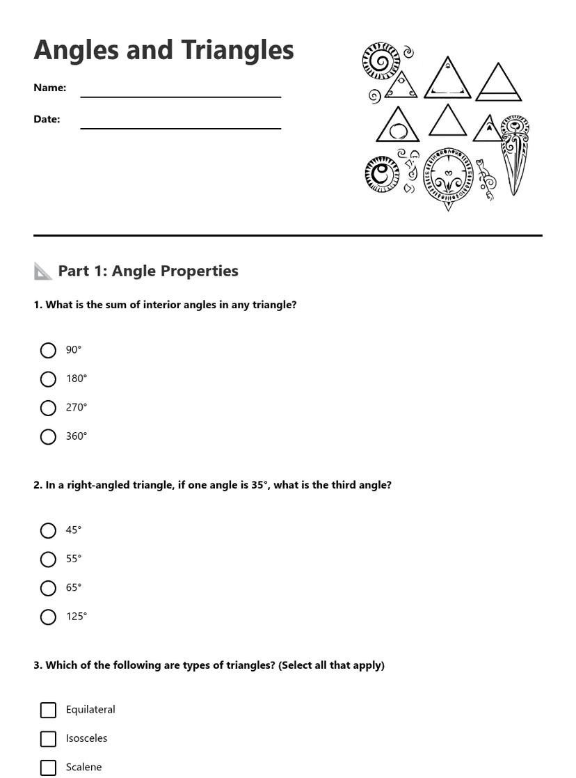 Angles and Triangles