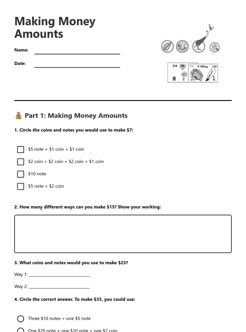 Making Money Amounts