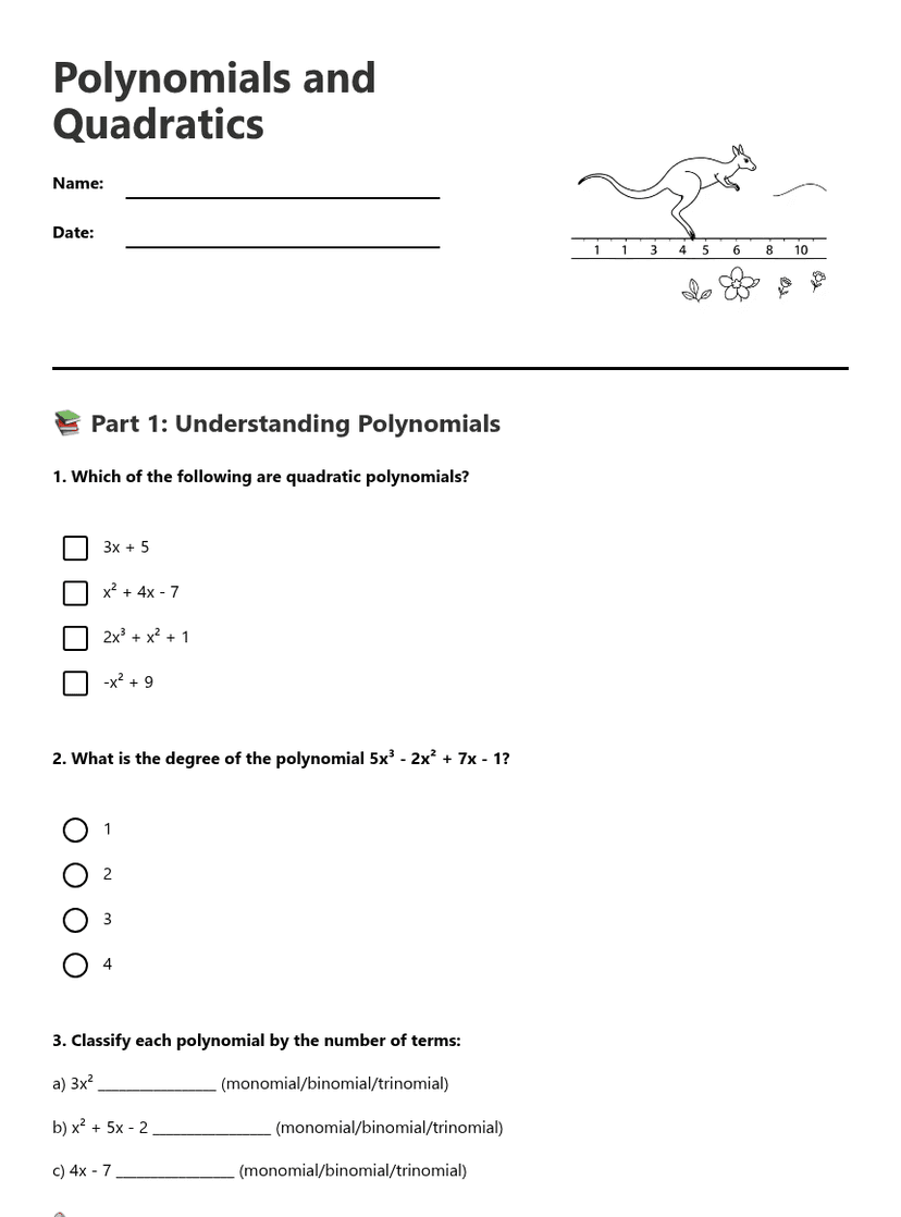 Polynomials and Quadratics