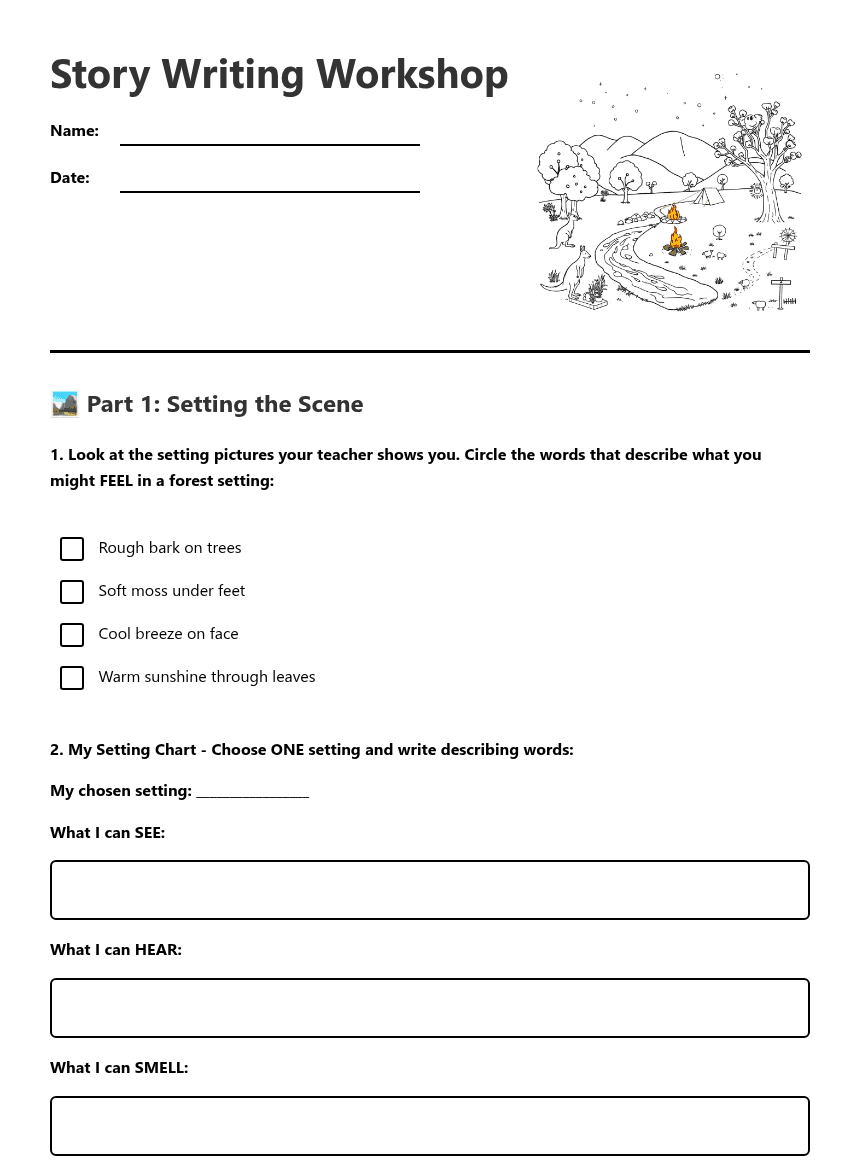 Story Writing Workshop worksheet preview