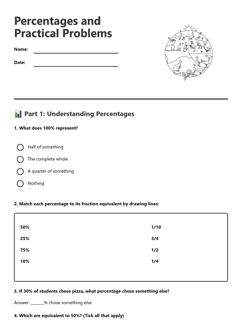 Percentages and Practical Problems