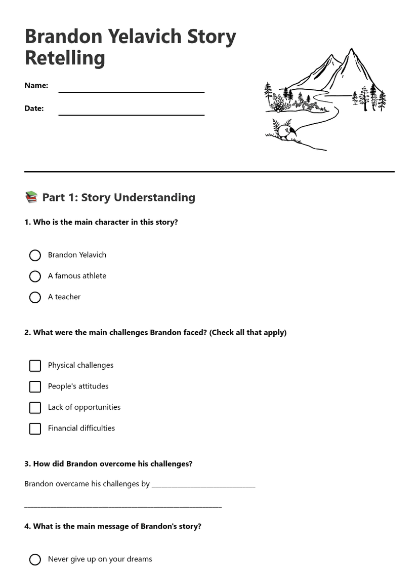 Brandon Yelavich Story Retelling